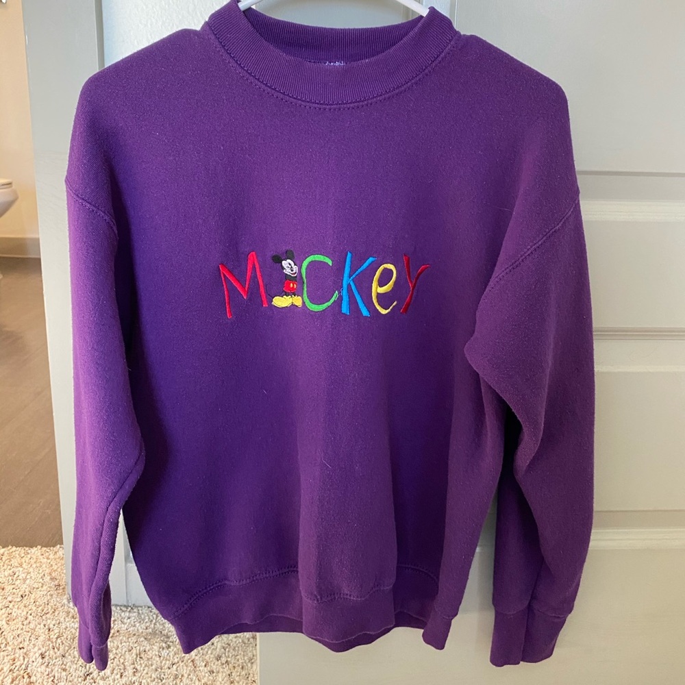 Mickey Mouse Purple Sweatshirt - Men’s M